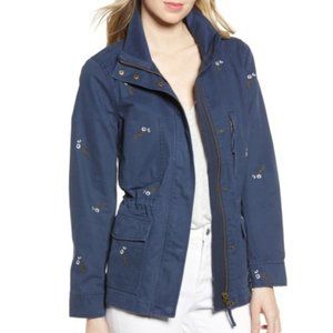 Madewell Navy Embroidered Daisy Surplus Passage Jacket XS